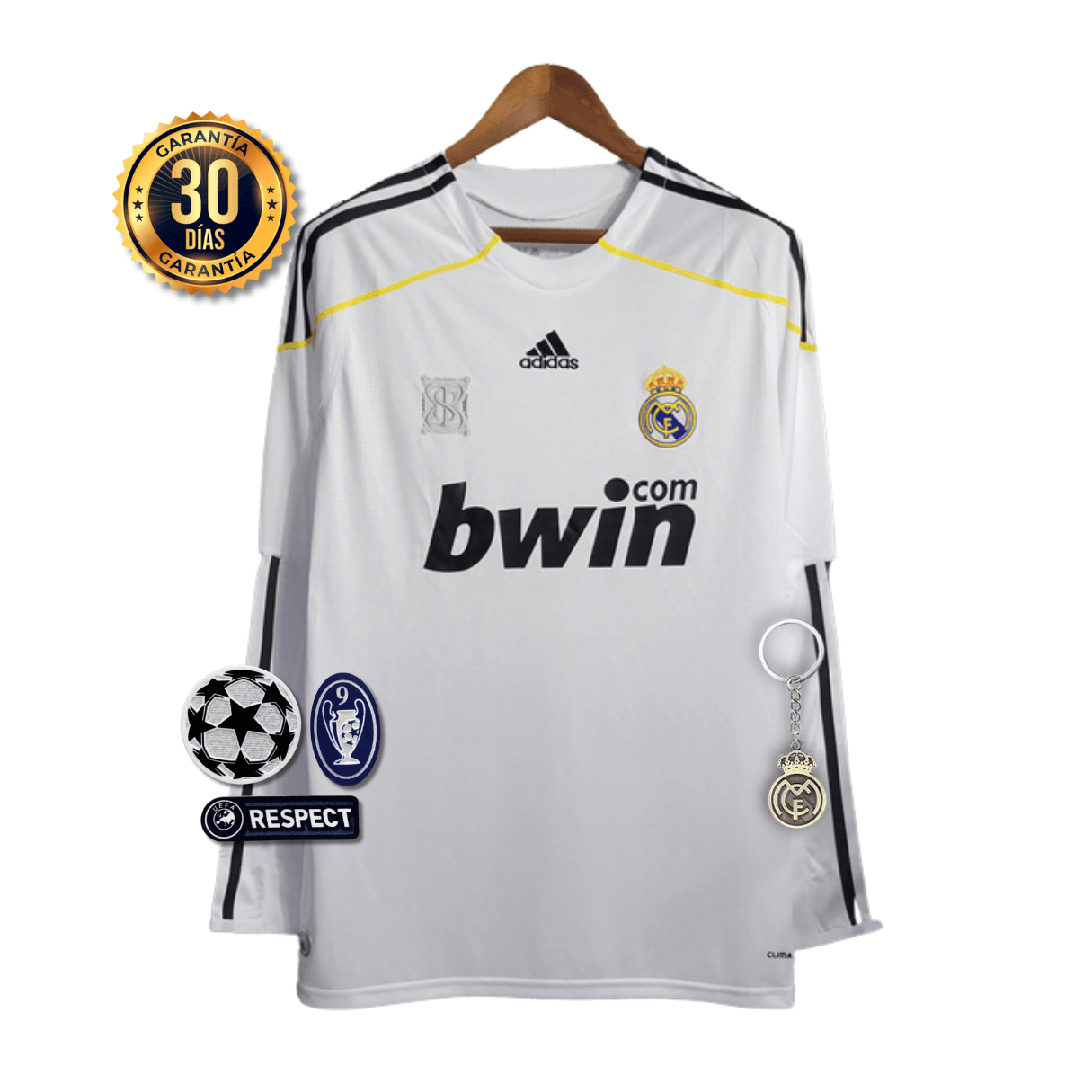 CAMISETA REAL MADRID I 09/10 HOMBRE (RETRO) MANGA LARGA