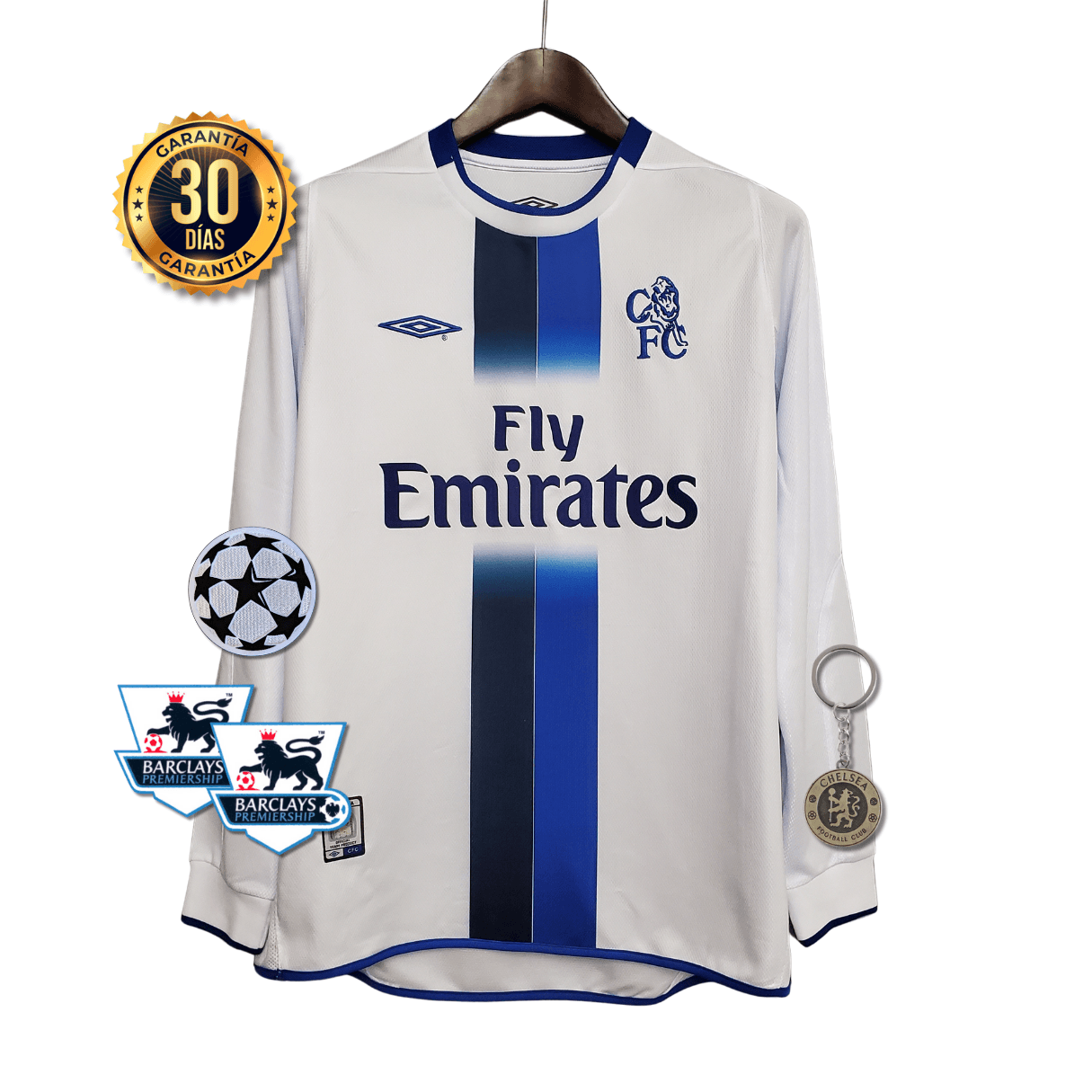 CAMISETA CHELSEA II 03/04 HOMBRE (RETRO) MANGA LARGA