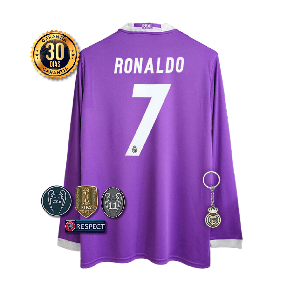 CAMISETA REAL MADRID II 16/17 HOMBRE (RETRO) MANGA LARGA