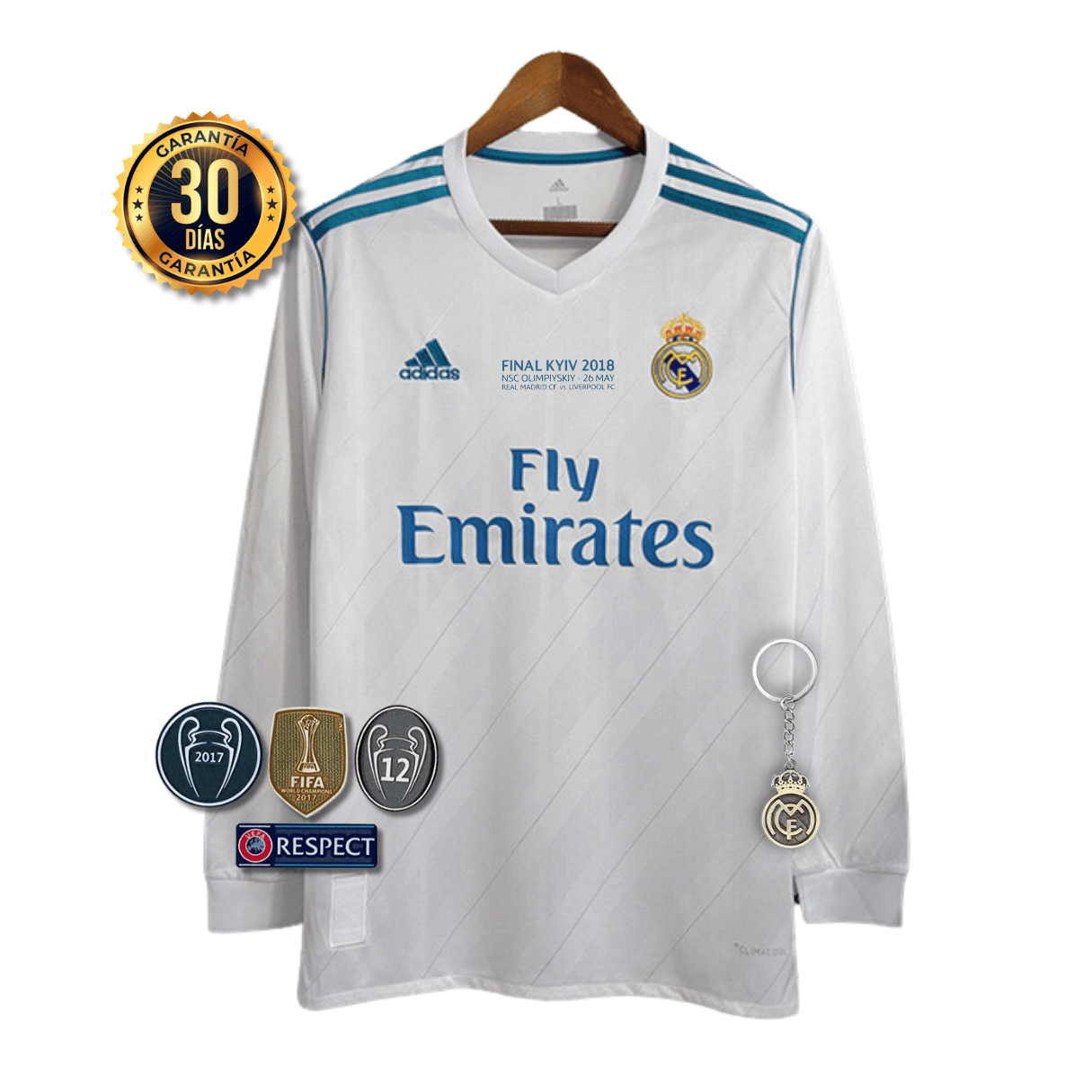 CAMISETA REAL MADRID I 17/18 HOMBRE (RETRO) MANGA LARGA