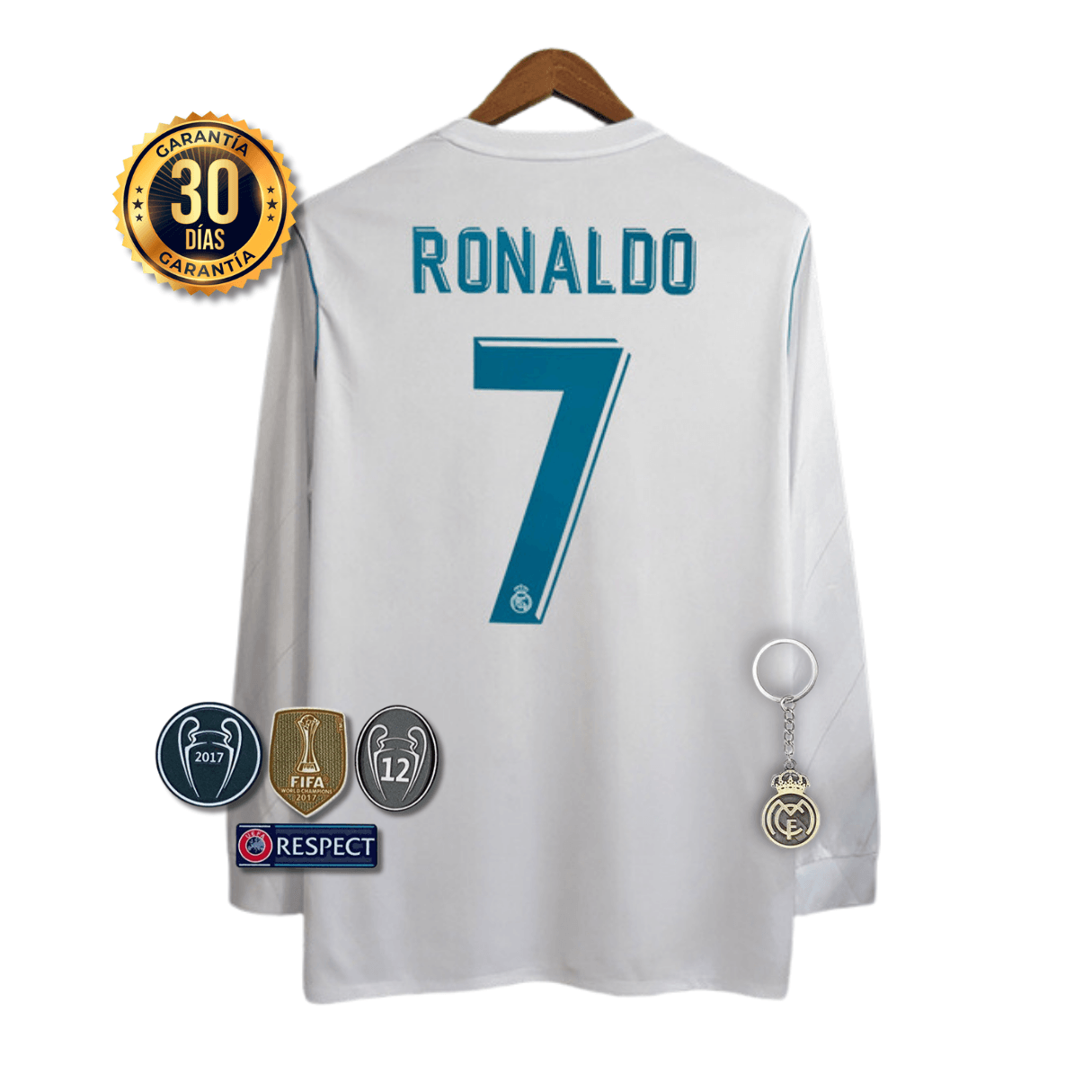 CAMISETA REAL MADRID I 17/18 HOMBRE (RETRO) MANGA LARGA