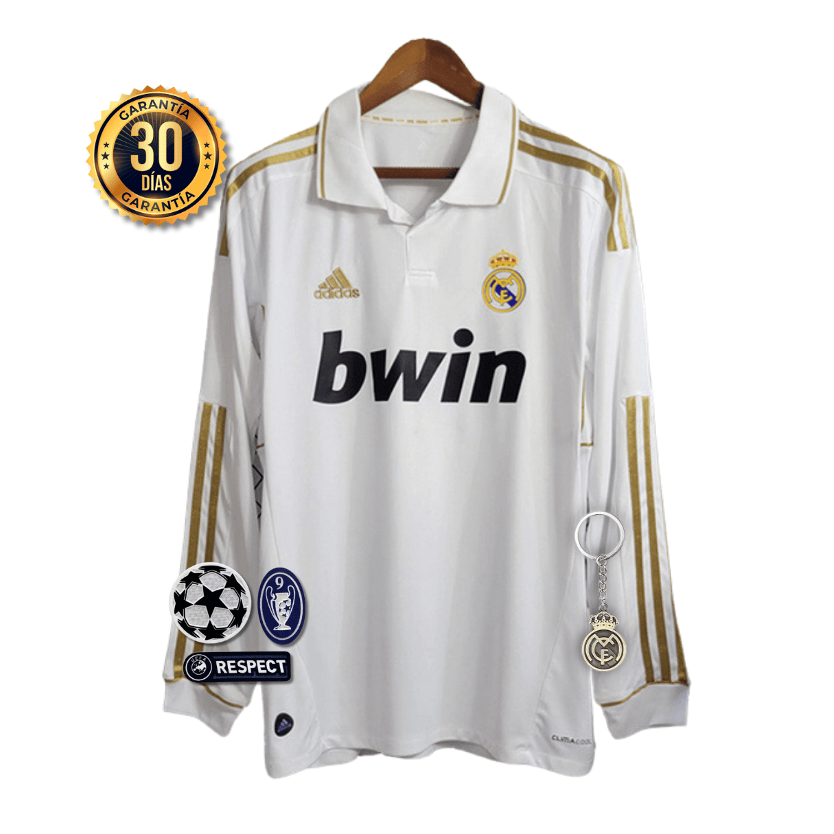 CAMISETA REAL MADRID I 11/12 HOMBRE (RETRO) MANGA LARGA