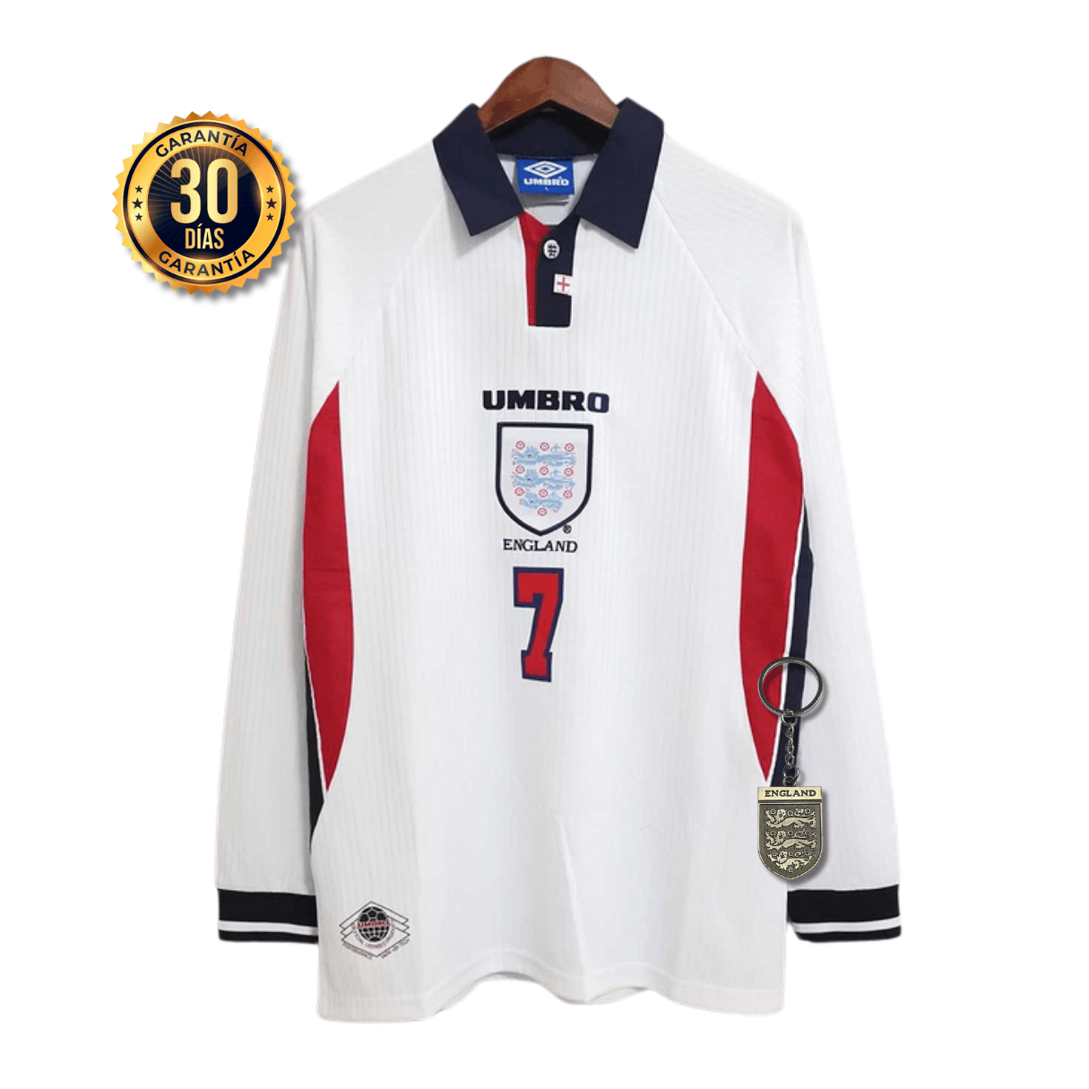 CAMISETA INGLATERRA I 1998 HOMBRE (RETRO) MANGA LARGA